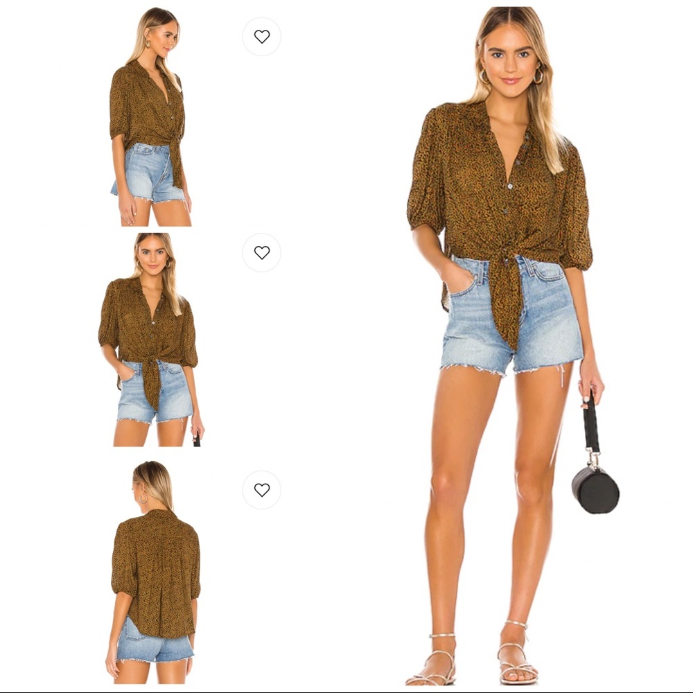 FREE PEOPLE TOP CELIA PATTERNED TIE top